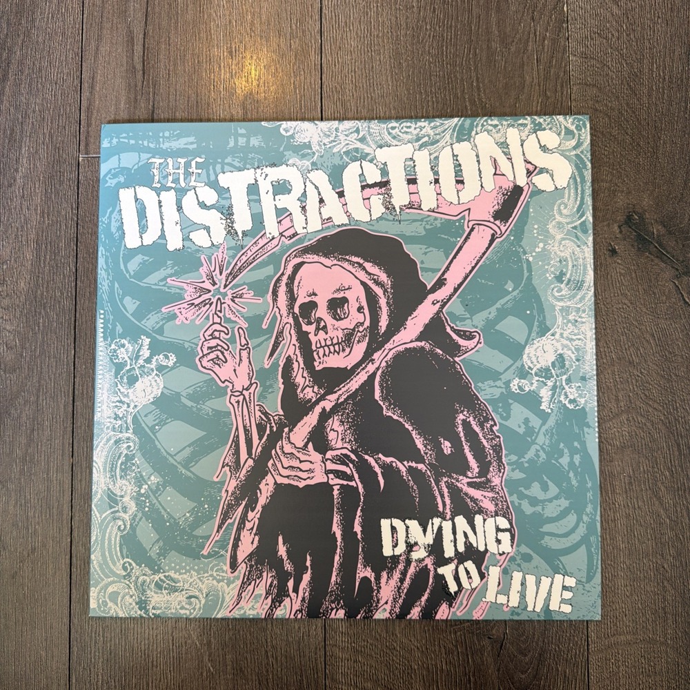 The Distractions Dying To Live Vinyl Records Smoking Cat Records Punk Rock Clear